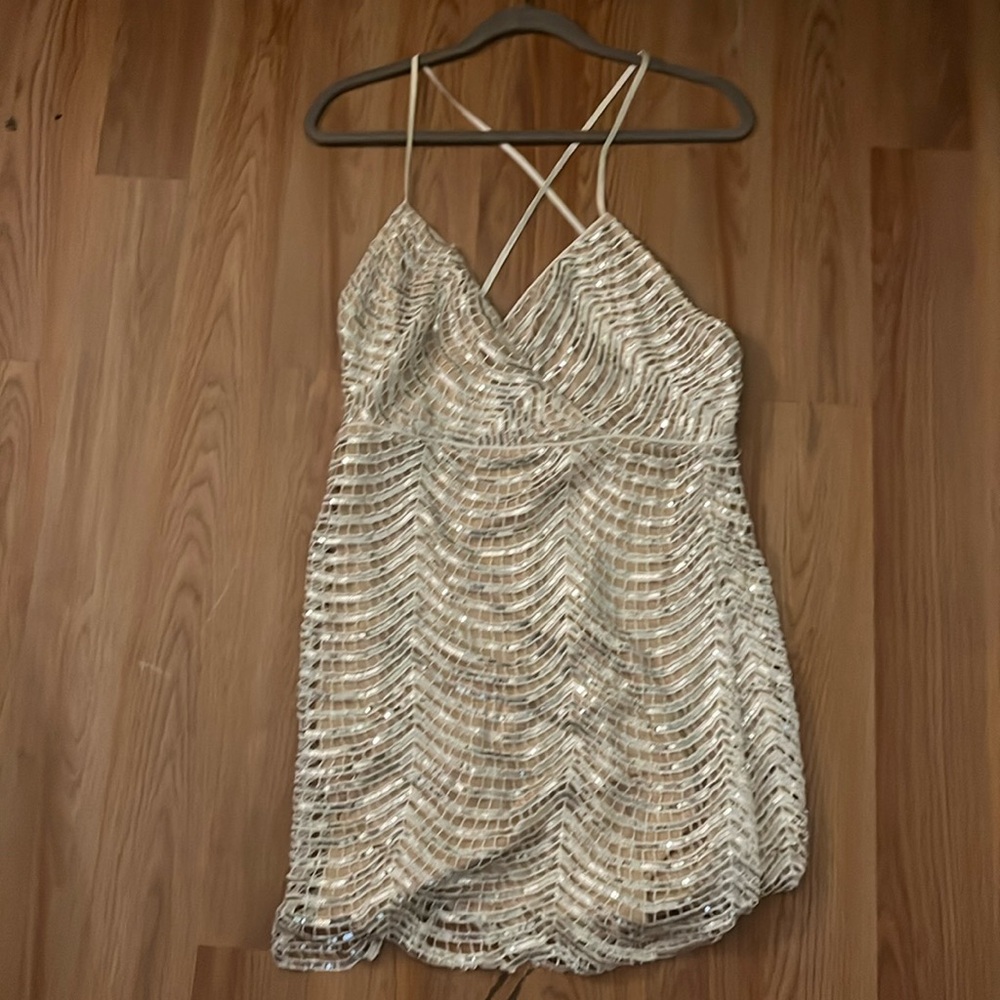 Lulus White sparkle dress (worn once)